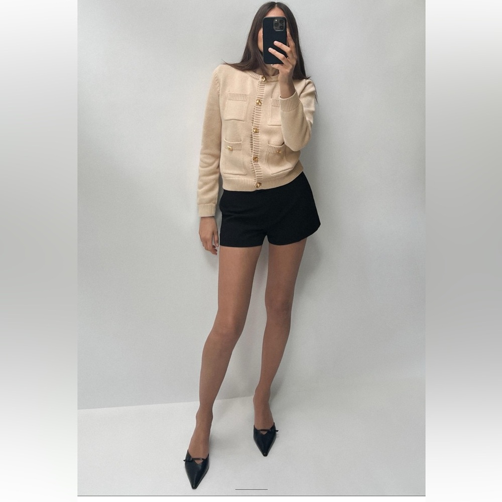 ZARA FITTED KNIT CARDIGAN